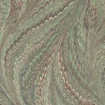 Hand Marbled Paper Butterfly Pattern in Green and Red ~ Berretti Marbled Arts